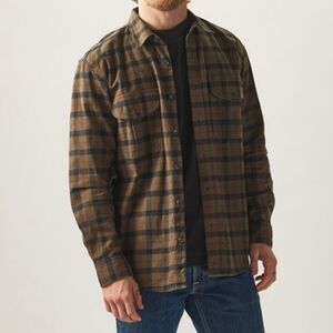 Outdoor Life Guide Gear Heavyweight Flannel Shirt Jacket, red Green black  Plaid